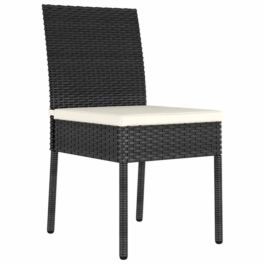 Ensemble de salle à manger pour jardin 3 pcs Noir - 6