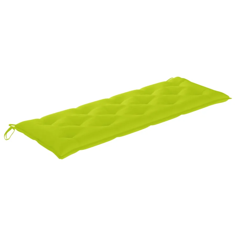Banc de jardin empilable et coussin 159 cm Bois de teck massif - 2