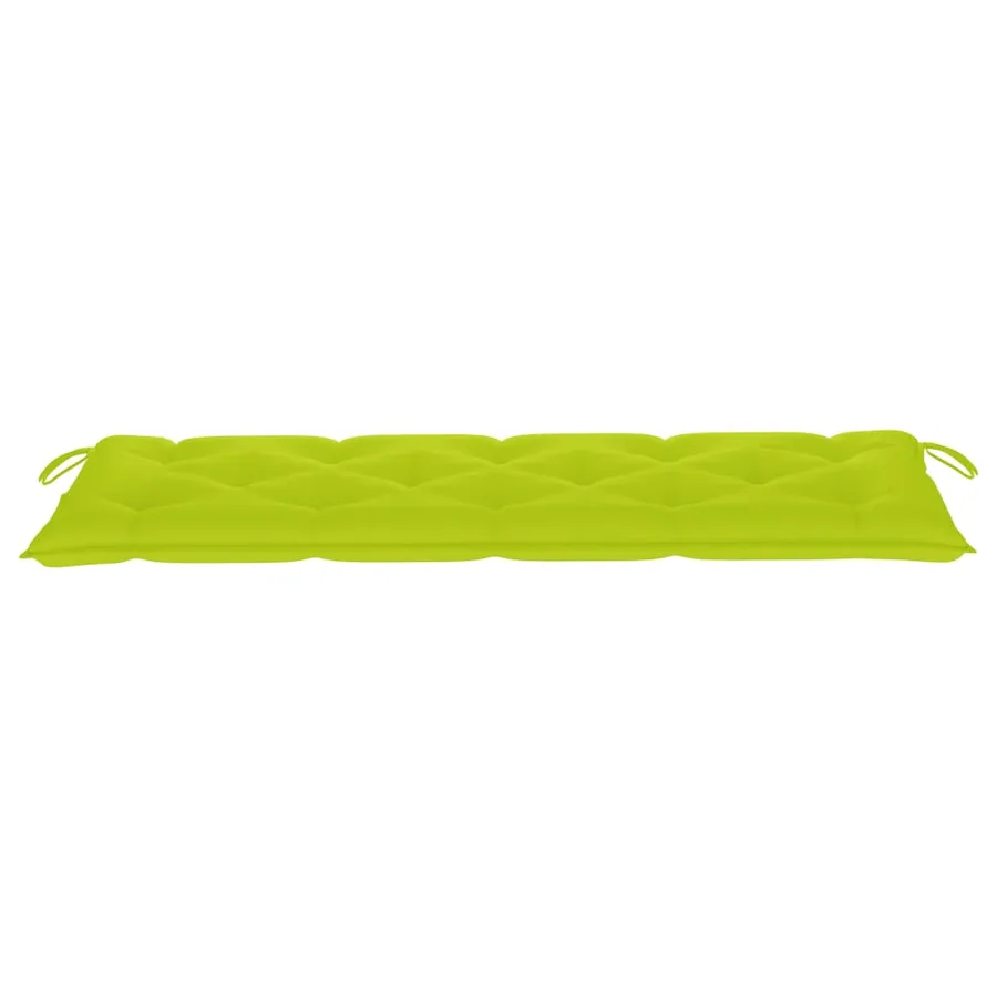Banc de jardin empilable et coussin 159 cm Bois de teck massif - 3