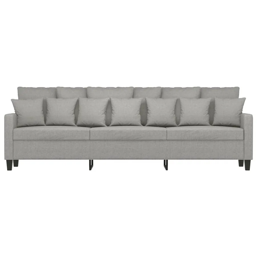 Canapé à 3 places Gris clair 210 cm Tissu - 3