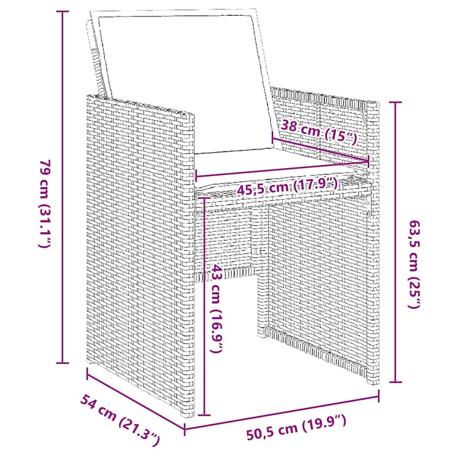 Ensemble de salle à manger pour jardin 5 pcs Gris polyrotin - 10