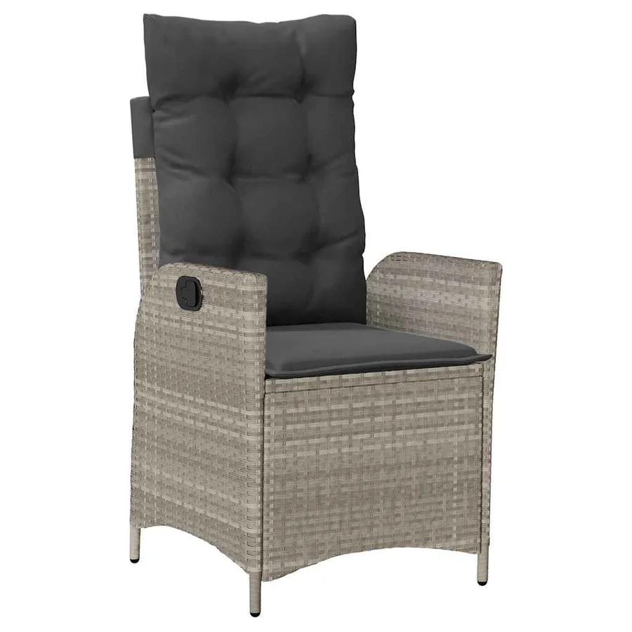 Ensemble de salle à manger pour jardin 3 pcs Gris clair - 6