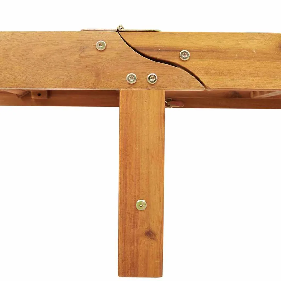 Transat 2 pcs Rouge Bois d'Acacia Massif - 9