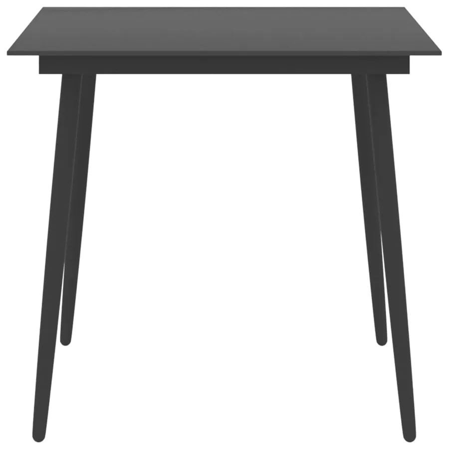Ensemble à manger de jardin 5 pcs noir et marron - 9