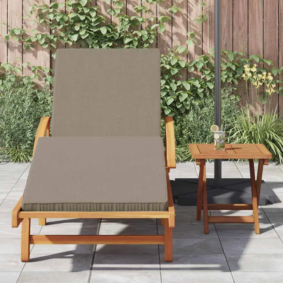 Transat Taupe 200 x 67 x 84 cm Bois d'Acacia Massif - 3