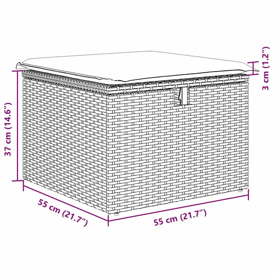 Ensemble de Canapés avec coussin Beige et crème polyrotin - 15