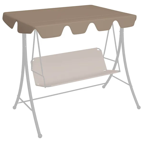 Replacement swing canopy taupe 150/130x105/70 cm