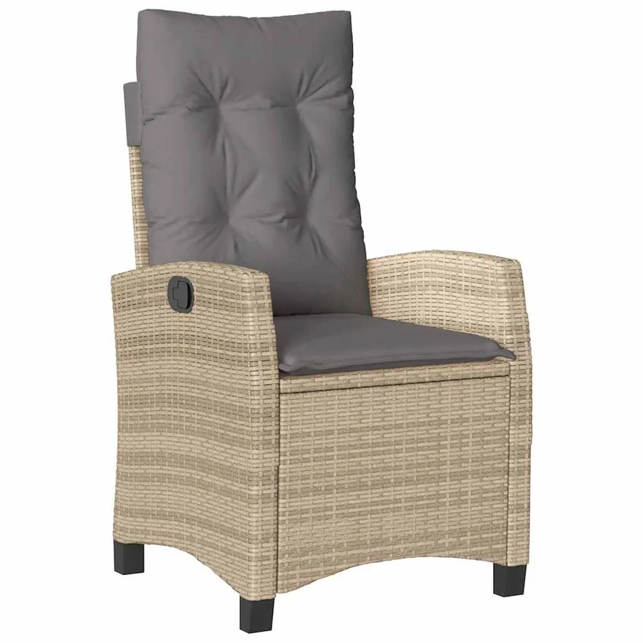 Ensemble de salle à manger pour jardin 5 pcs Beige polyrotin - 6