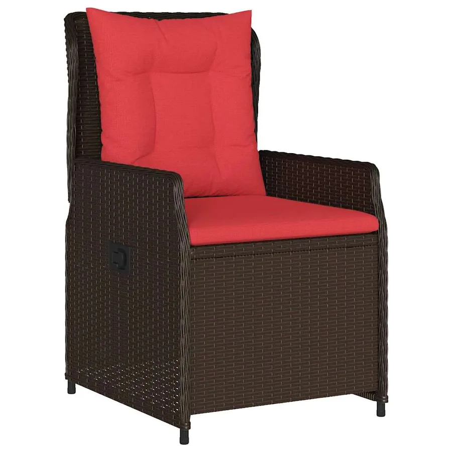 Ensemble de salle à manger pour jardin 5 pcs Marron Poly rotin - 6
