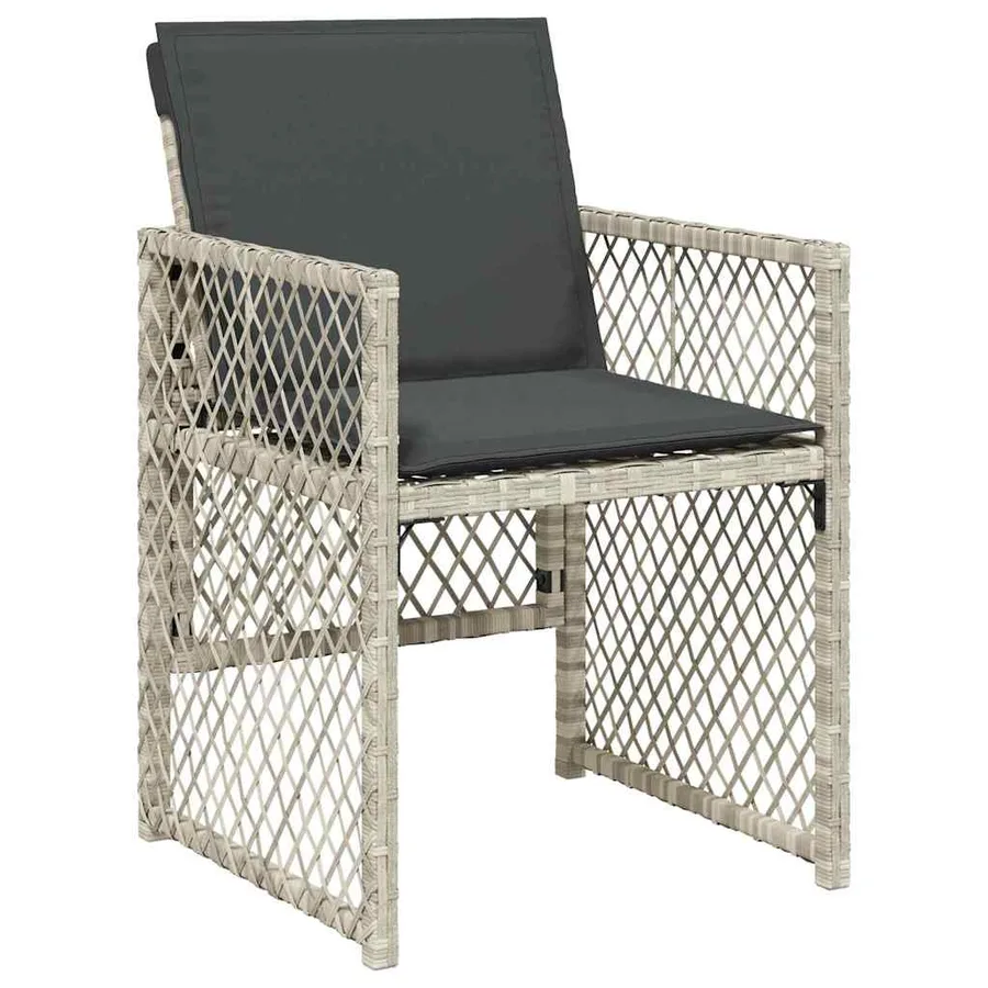 Ensemble de salle à manger pour jardin 5 pcs Gris clair - 6
