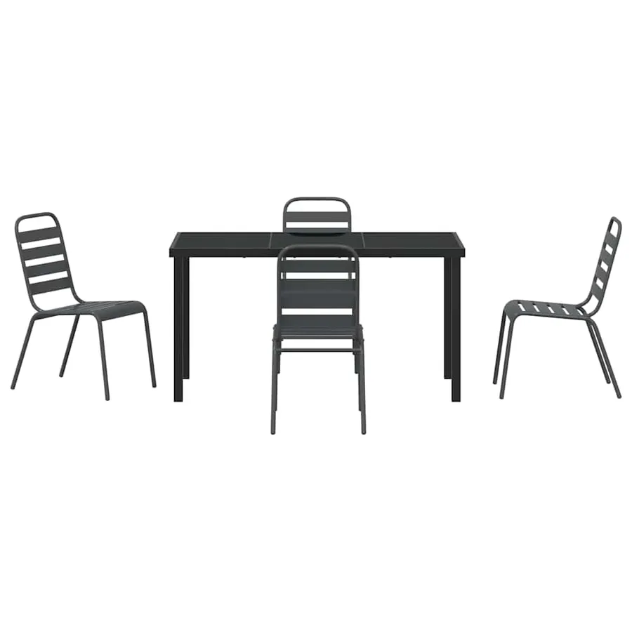 Ensemble de salle à manger pour jardin 5 pcs Anthracite - 7
