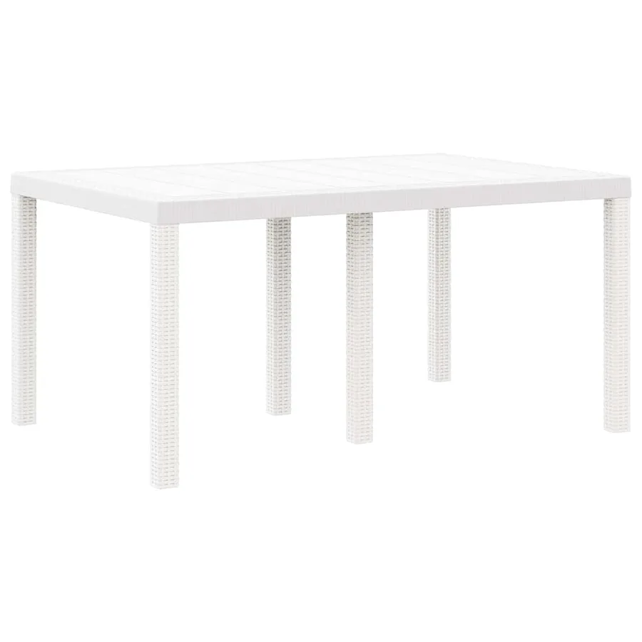 Ensemble de salle à manger pour jardin 5 pcs Blanc Rattan Polt - 2