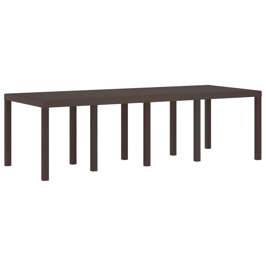 Ensemble de salle à manger pour jardin 9 pcs Marron - 4