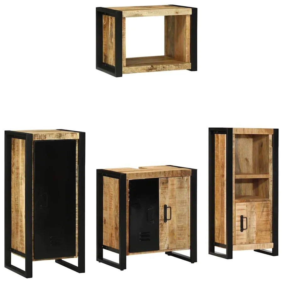 Ensemble de mobilier de salle de bain avec tiroir 4 pcs - 2