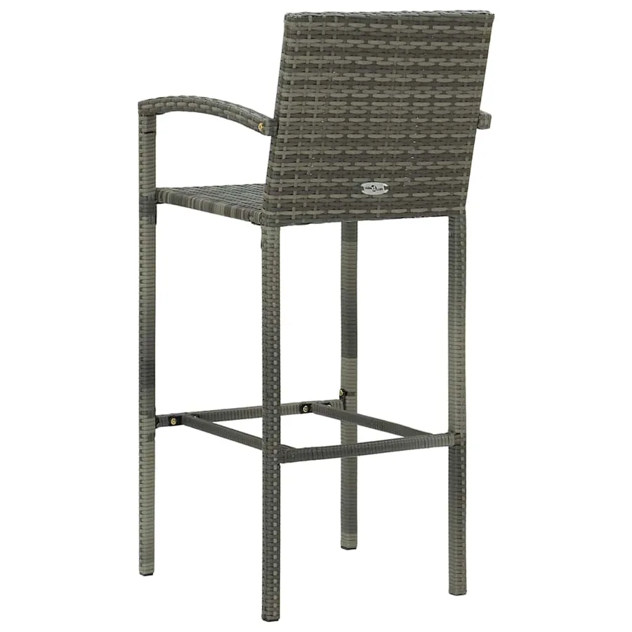 Ensemble de bar de jardin 5 pcs Gris - 15