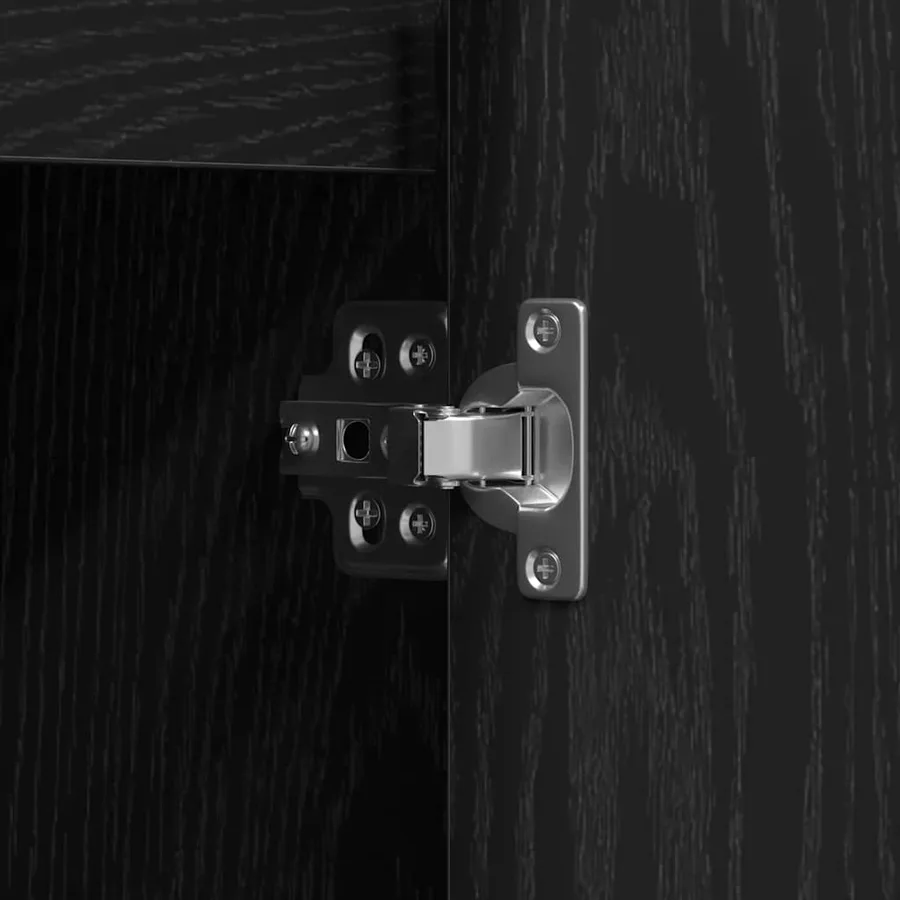 Buffet LED Chêne noir 90 x 32 x 75 cm Bois d'ingénierie - 13