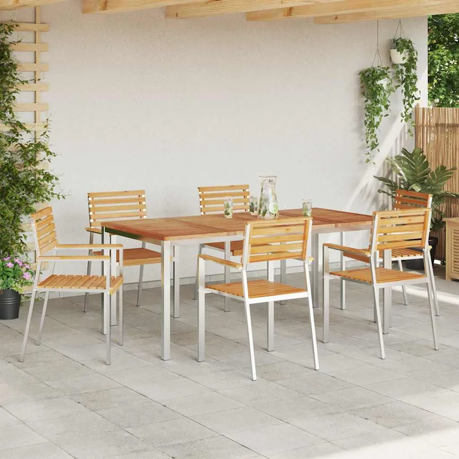 Ensemble de salle à manger pour jardin 7 pcs - 4