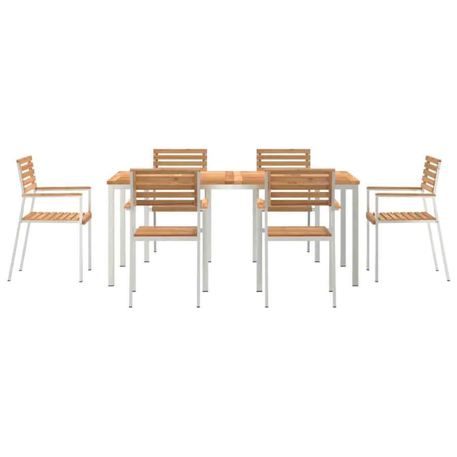 Ensemble de salle à manger pour jardin 7 pcs - 7
