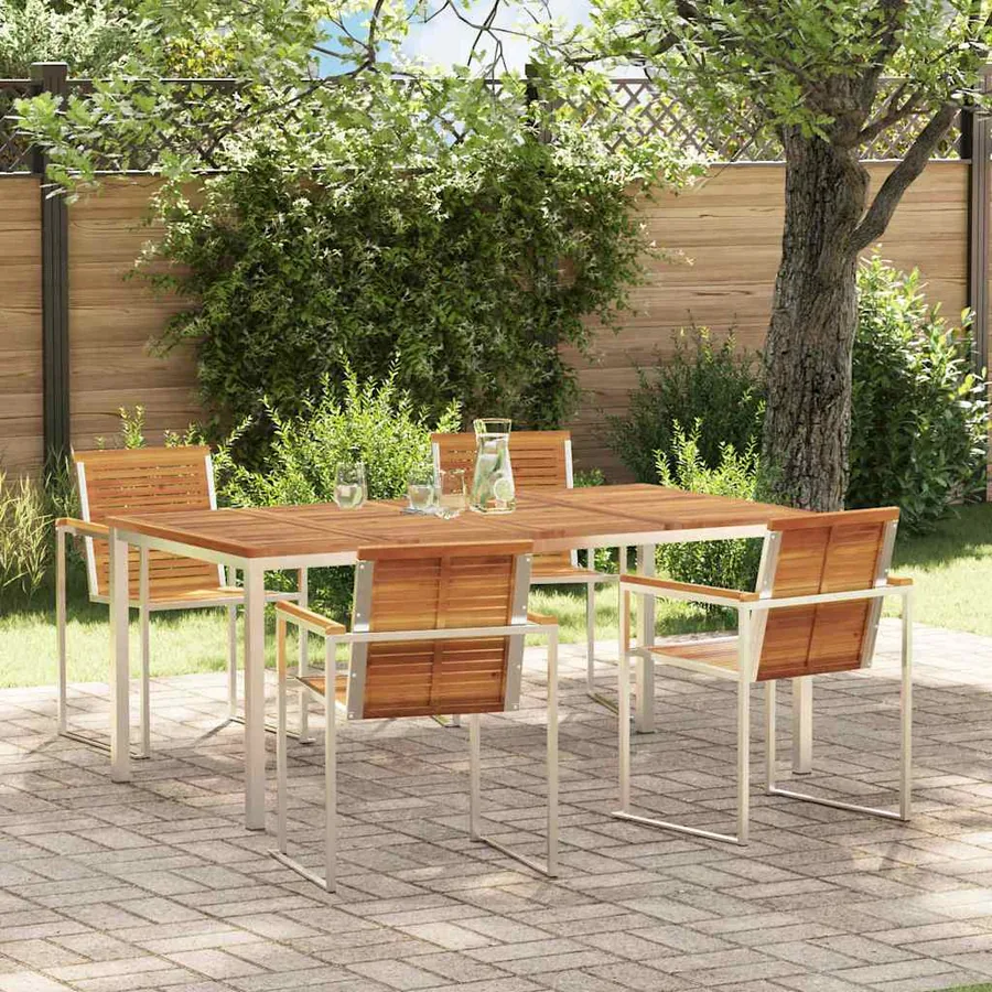 Ensemble de salle à manger pour jardin 5 pcs