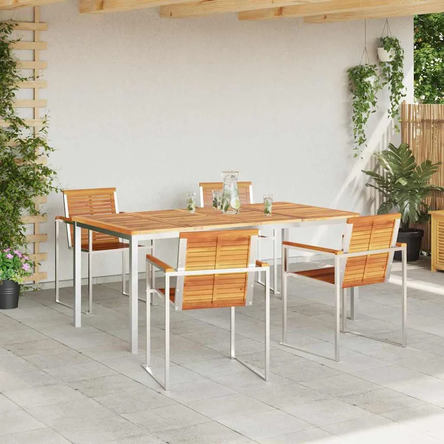 Ensemble de salle à manger pour jardin 5 pcs - 4