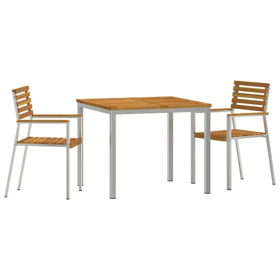 Ensemble de salle à manger pour jardin 3 pcs - 2