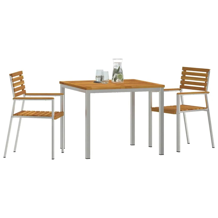 Ensemble de salle à manger pour jardin 3 pcs - 3