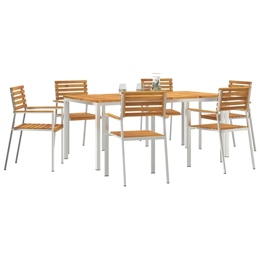 Ensemble de salle à manger pour jardin 7 pcs - 3