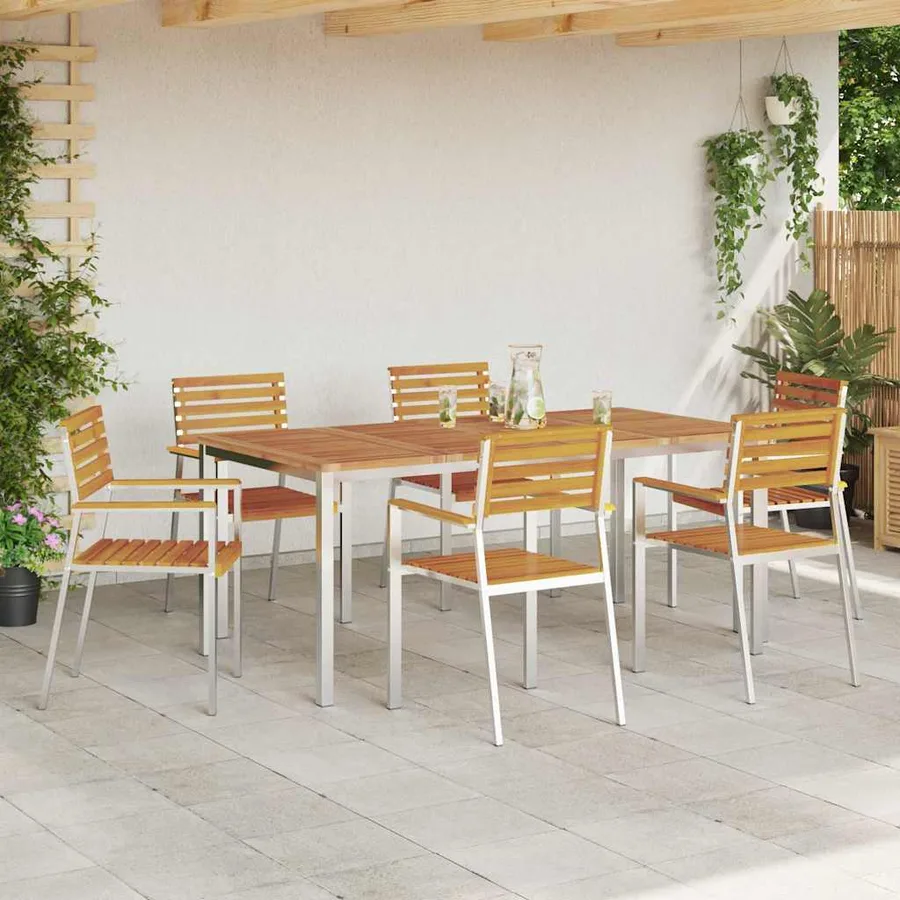 Ensemble de salle à manger pour jardin 7 pcs - 4