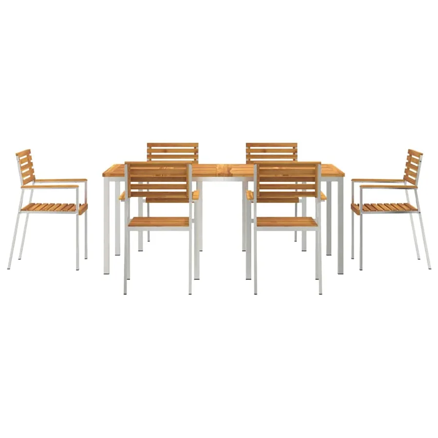 Ensemble de salle à manger pour jardin 7 pcs - 7