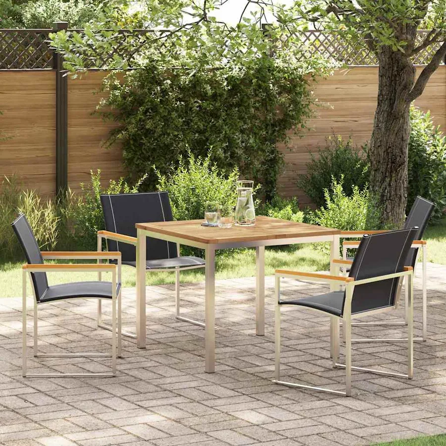Ensemble de salle à manger pour jardin 5 pcs