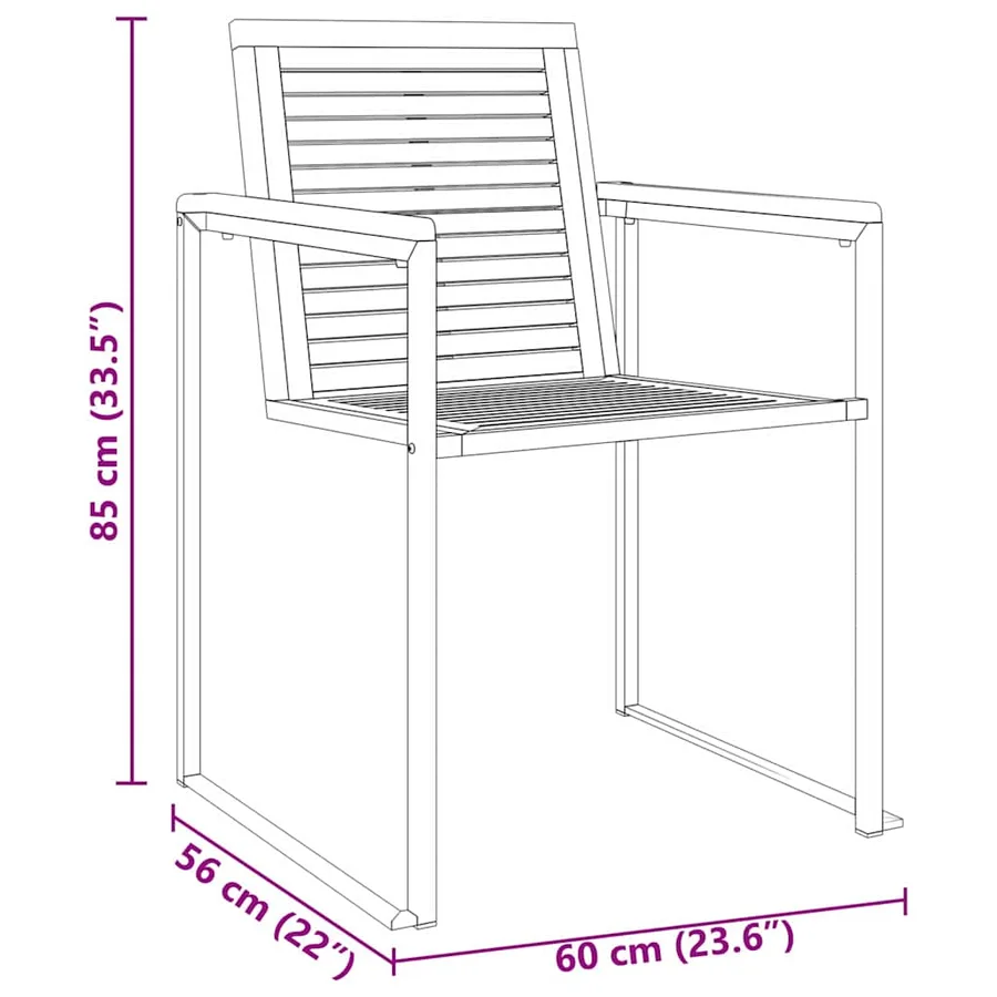 Ensemble de salle à manger pour jardin 3 pcs - 13