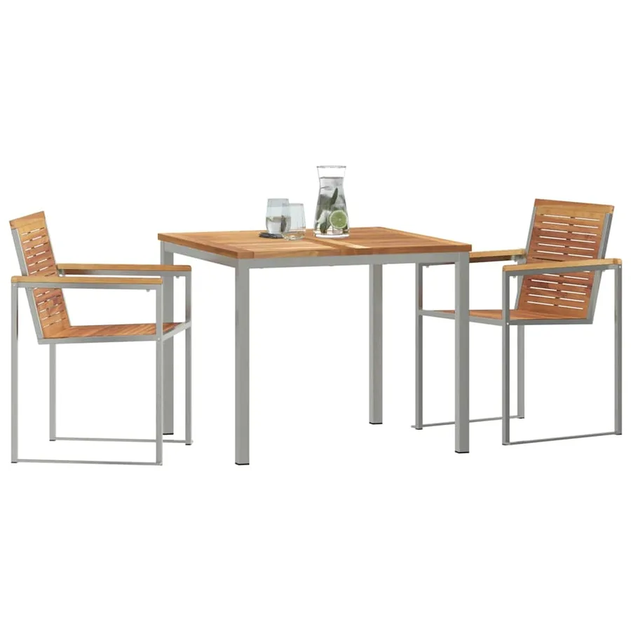 Ensemble de salle à manger pour jardin 3 pcs - 3