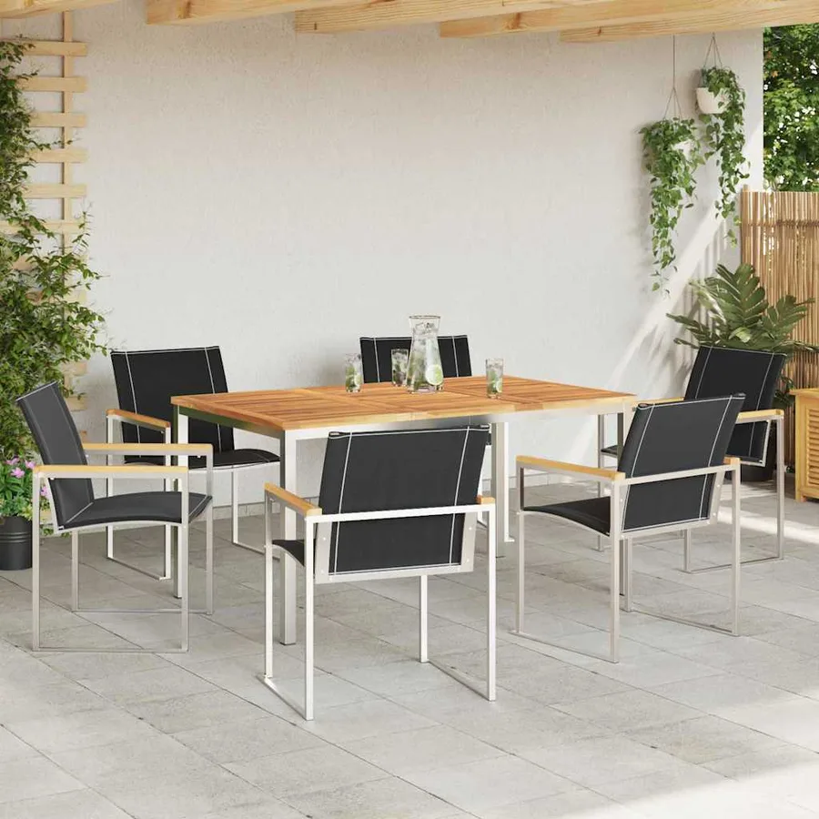 Ensemble de salle à manger pour jardin 7 pcs - 4