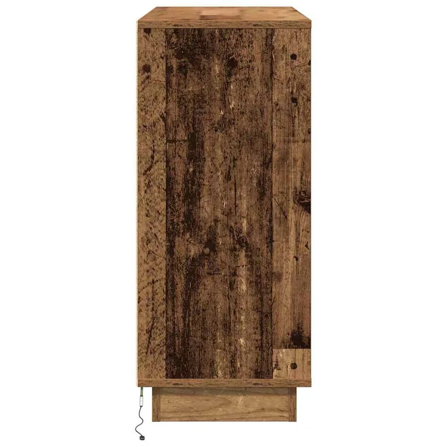 Buffet LED Bois ancien 90 x 32 x 75 cm Bois d'ingénierie - 8