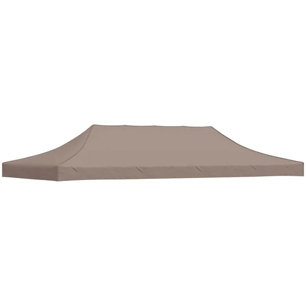 Toit de tente de réception 6x3 m Taupe 270 g/m²