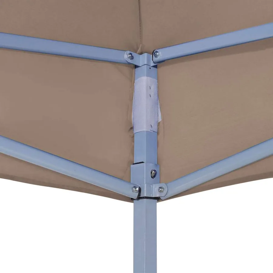 Toit de tente de réception 6x3 m Taupe 270 g/m² - 5