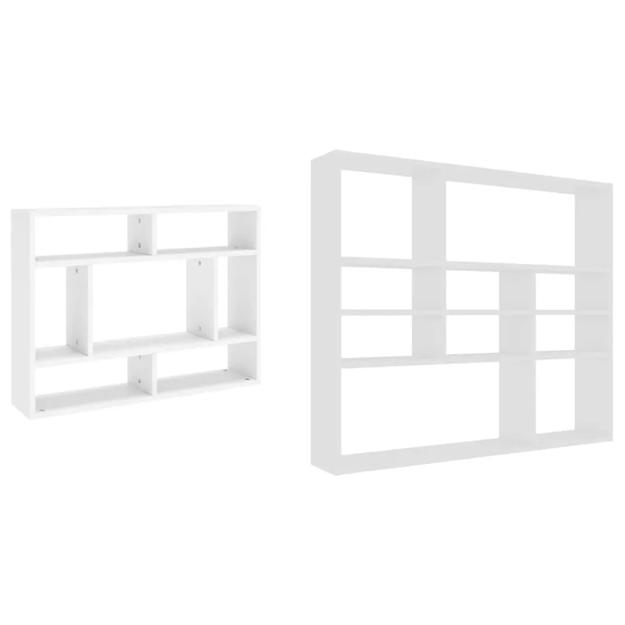 Étagère murale Blanc 90x16x78 cm Bois d’ingénierie - 4