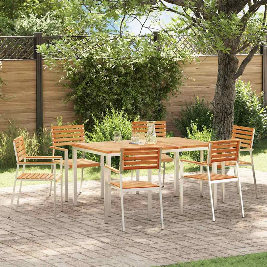 Ensemble de salle à manger pour jardin 7 pcs
