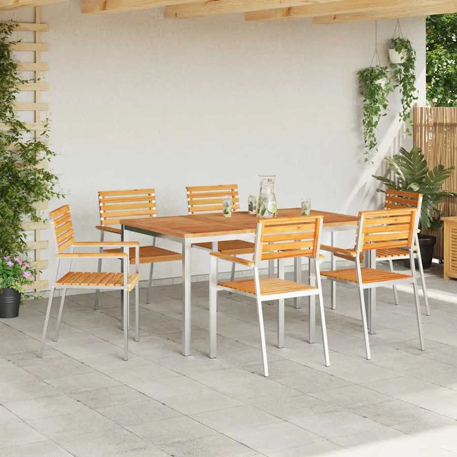 Ensemble de salle à manger pour jardin 7 pcs - 4