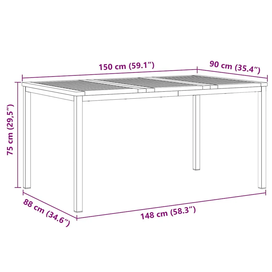 Ensemble de repas extérieur 5 pcs - 12