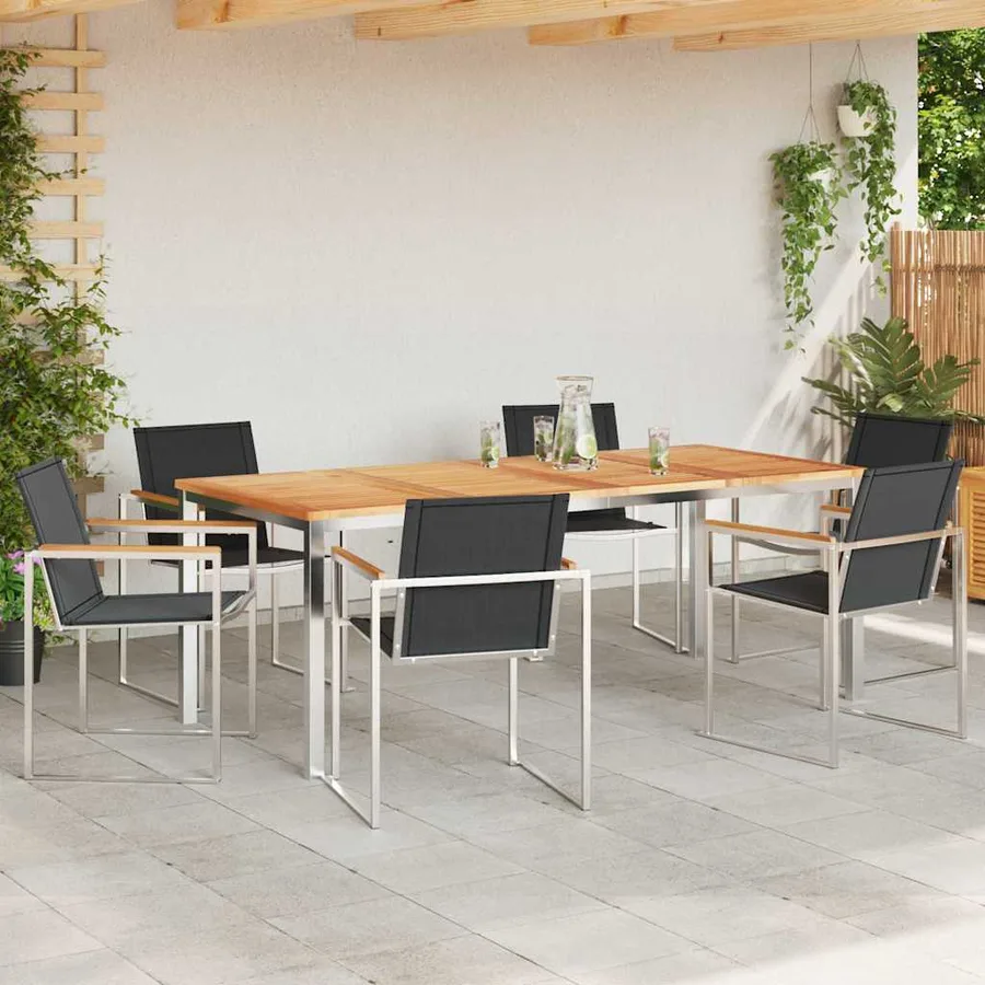 Ensemble de salle à manger pour jardin 7 pcs - 4