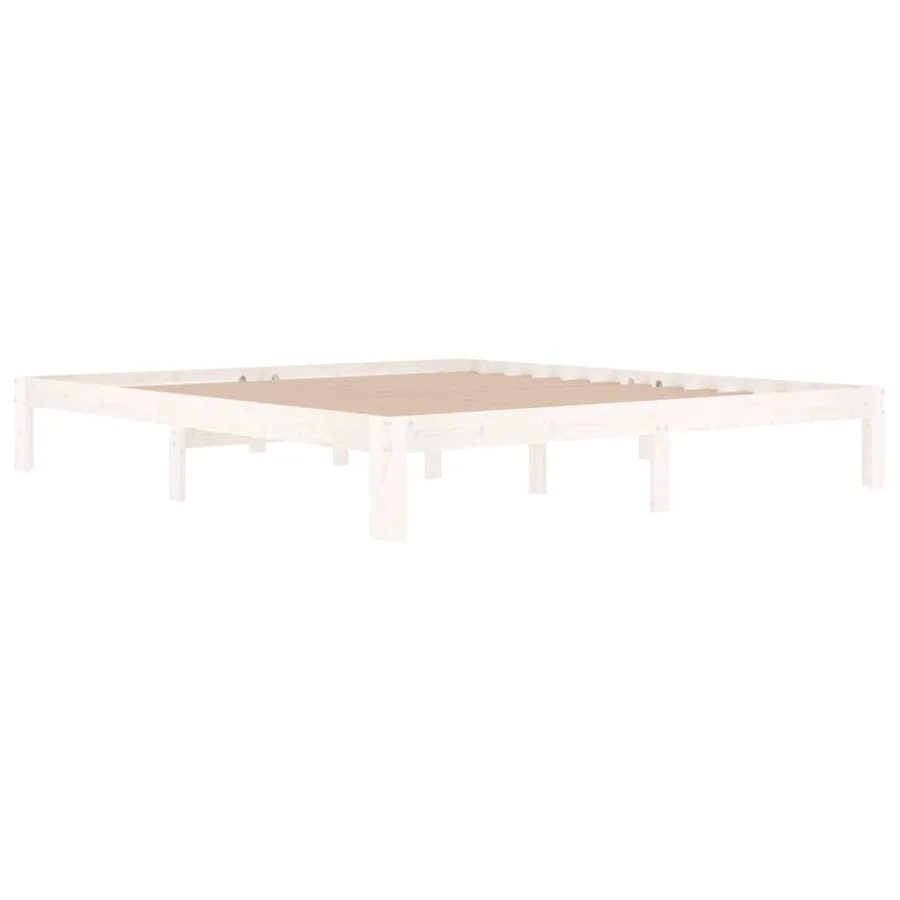 Cadre de lit sans matelas blanc 180x200 cm - 3