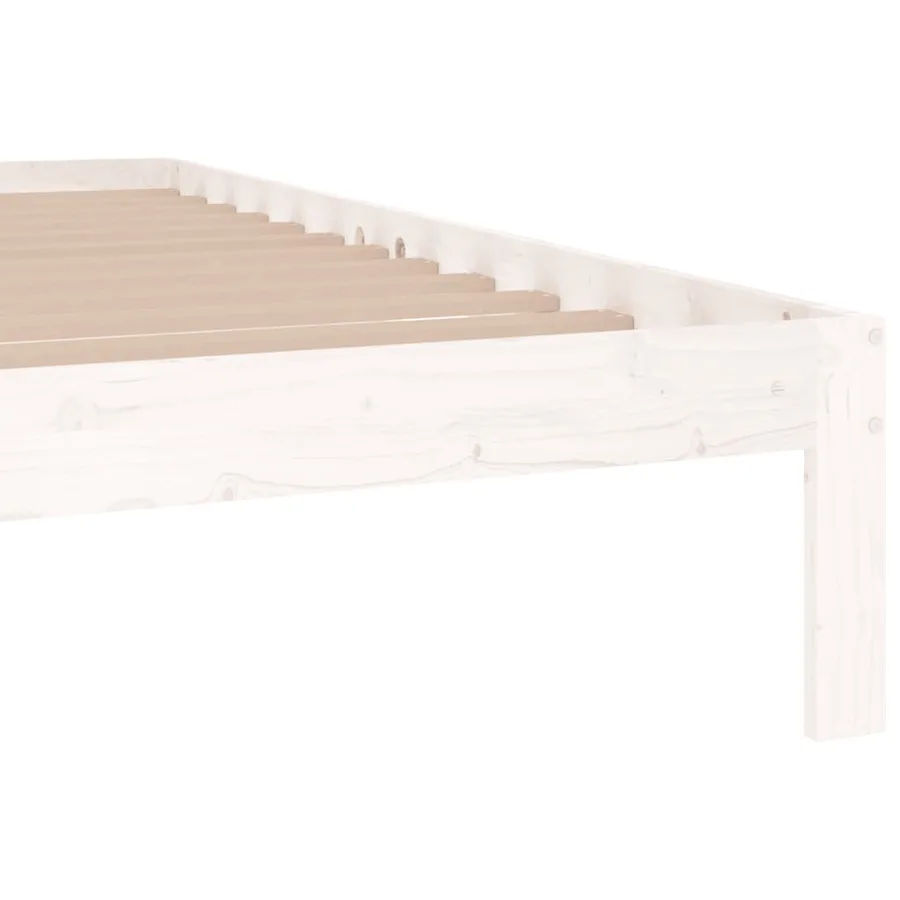 Cadre de lit sans matelas blanc 180x200 cm - 6