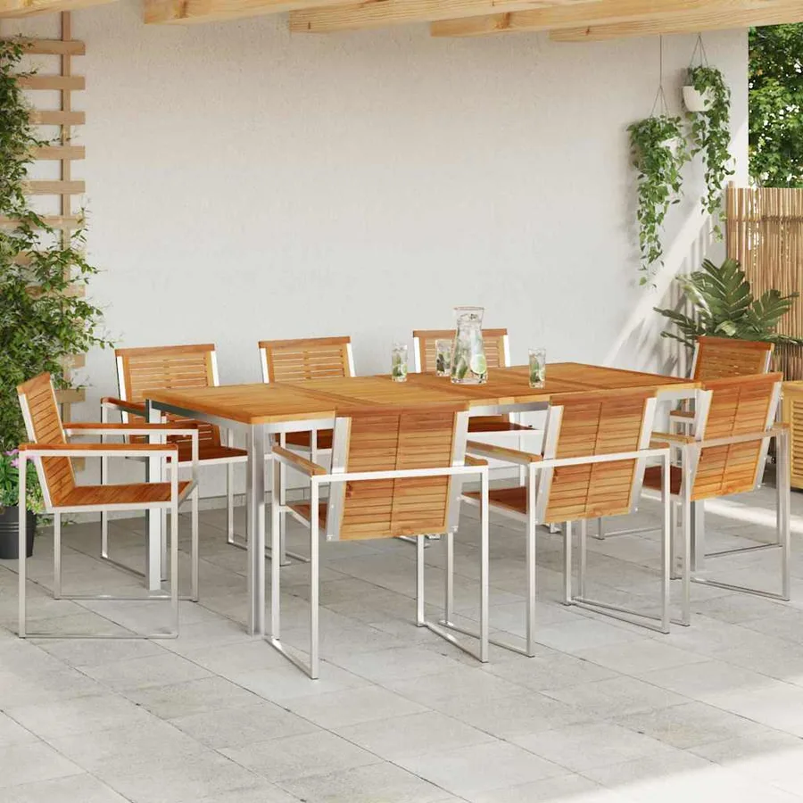 Ensemble de salle à manger pour jardin 9 pcs - 4