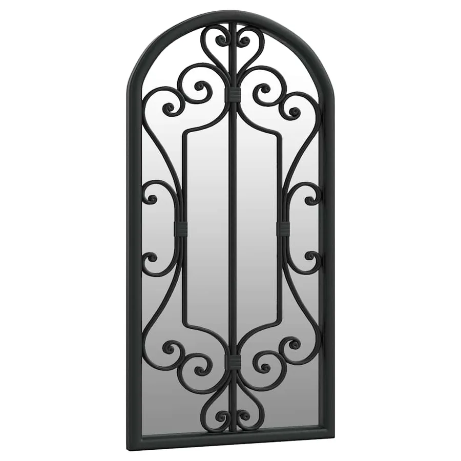 Miroir de jardin Noir 70x30 cm Fer pour utilisation extérieure - 3