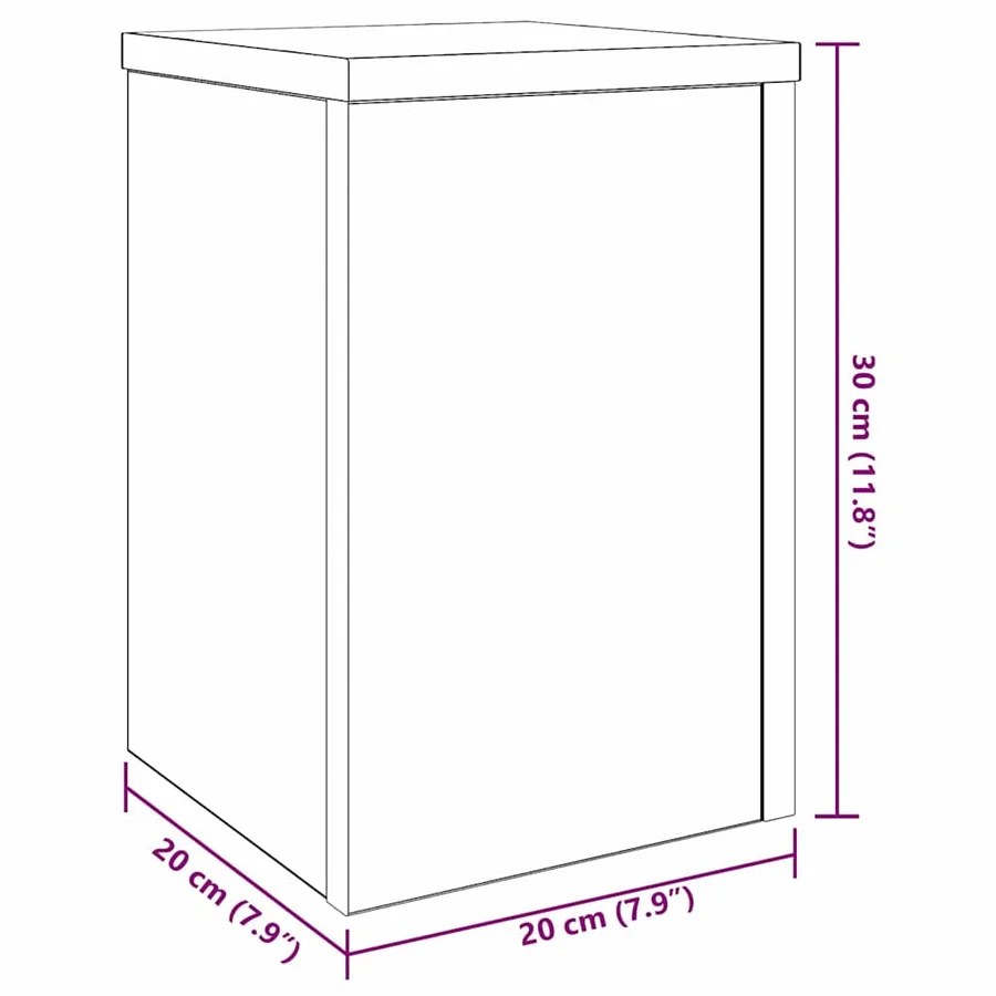 Support de Plante 2 pcs Chêne noir 20 x 20 x 30 cm - 10