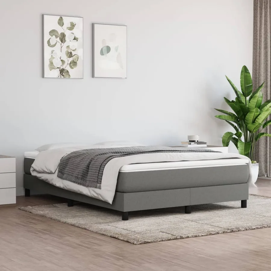 Matelas de lit à ressorts ensachés fermeté moyenne Gris foncé 140x190x20 cm