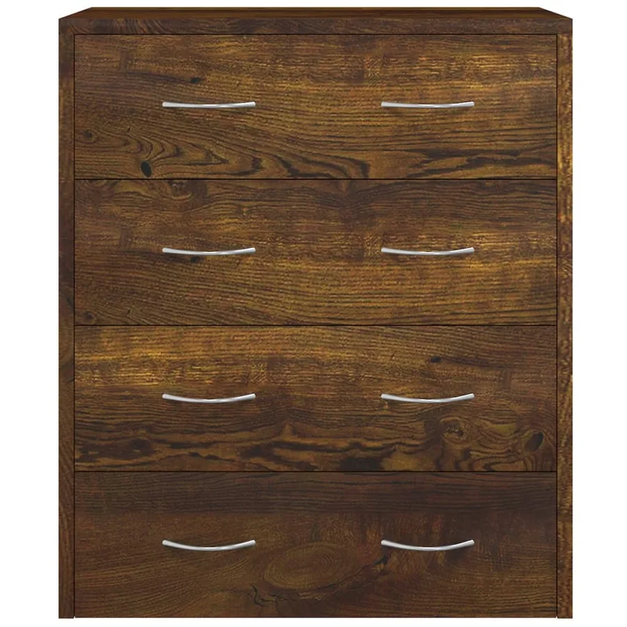 Buffet avec 4 tiroirs 60x30,5x71 cm Chêne fumé - 4