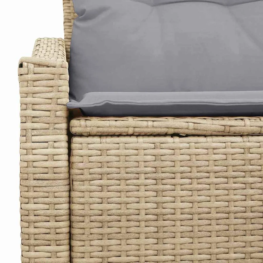 Canapé de jardin avec coussin 123 x 62 x 69 cm polyrotin - 7