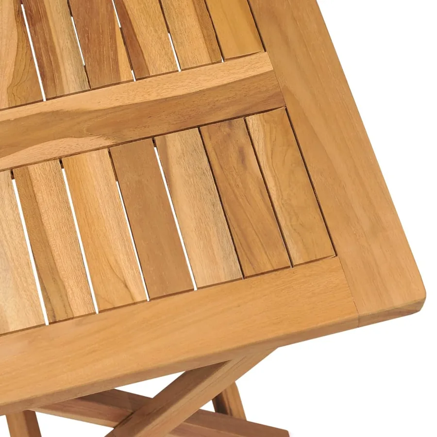 Chaise longue avec table Bois de teck solide - 12
